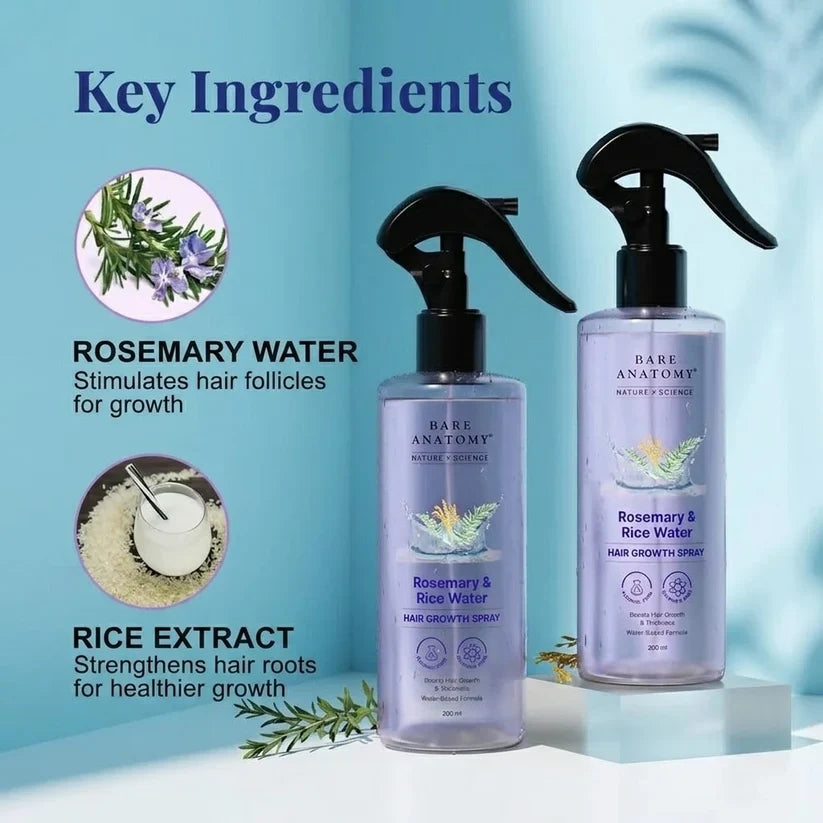 Spray Pousse des Cheveux Romarin & Eau de Riz